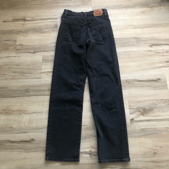 Levi's Ribcage Straight Leg Women's Jeans in Black - Picture 11 of 11